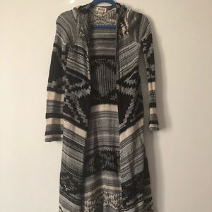 Long Aztec print Cardigan by Mudd